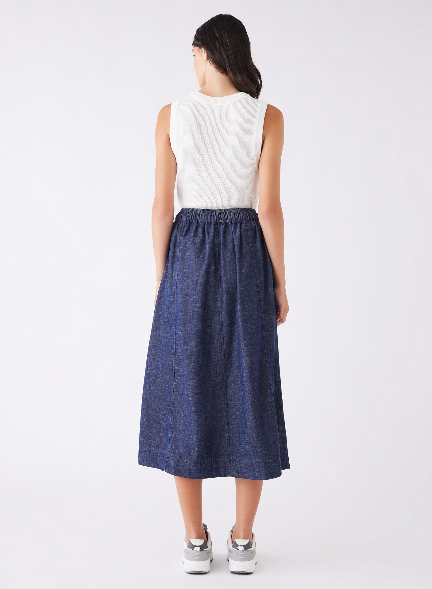 Revival Denim Skirt (Dark Blue Denim)