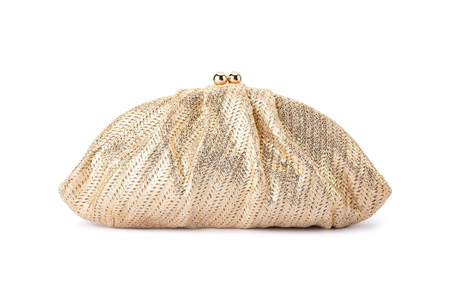Rita Woven Clutch (Gold)