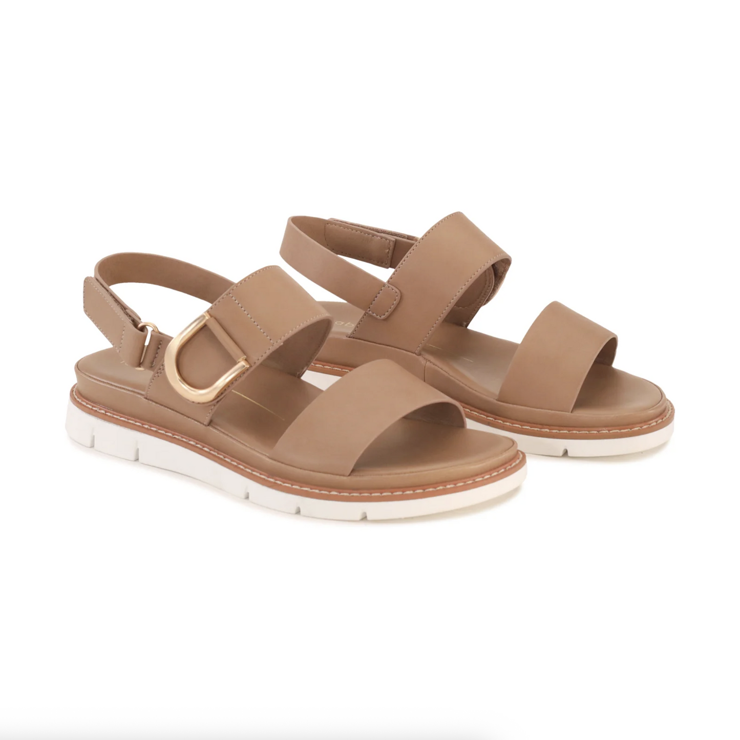 Los Cabos Women's Sana Adjustable Padded Sole Sandal Taupe | Gretel Lane | Women's Adjustable Sandal
