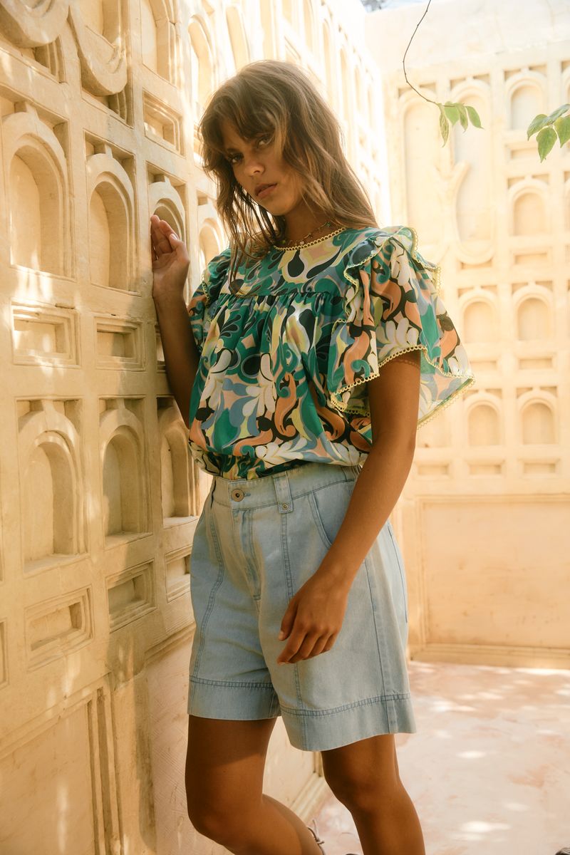 Sofie Denim Short (Sky)