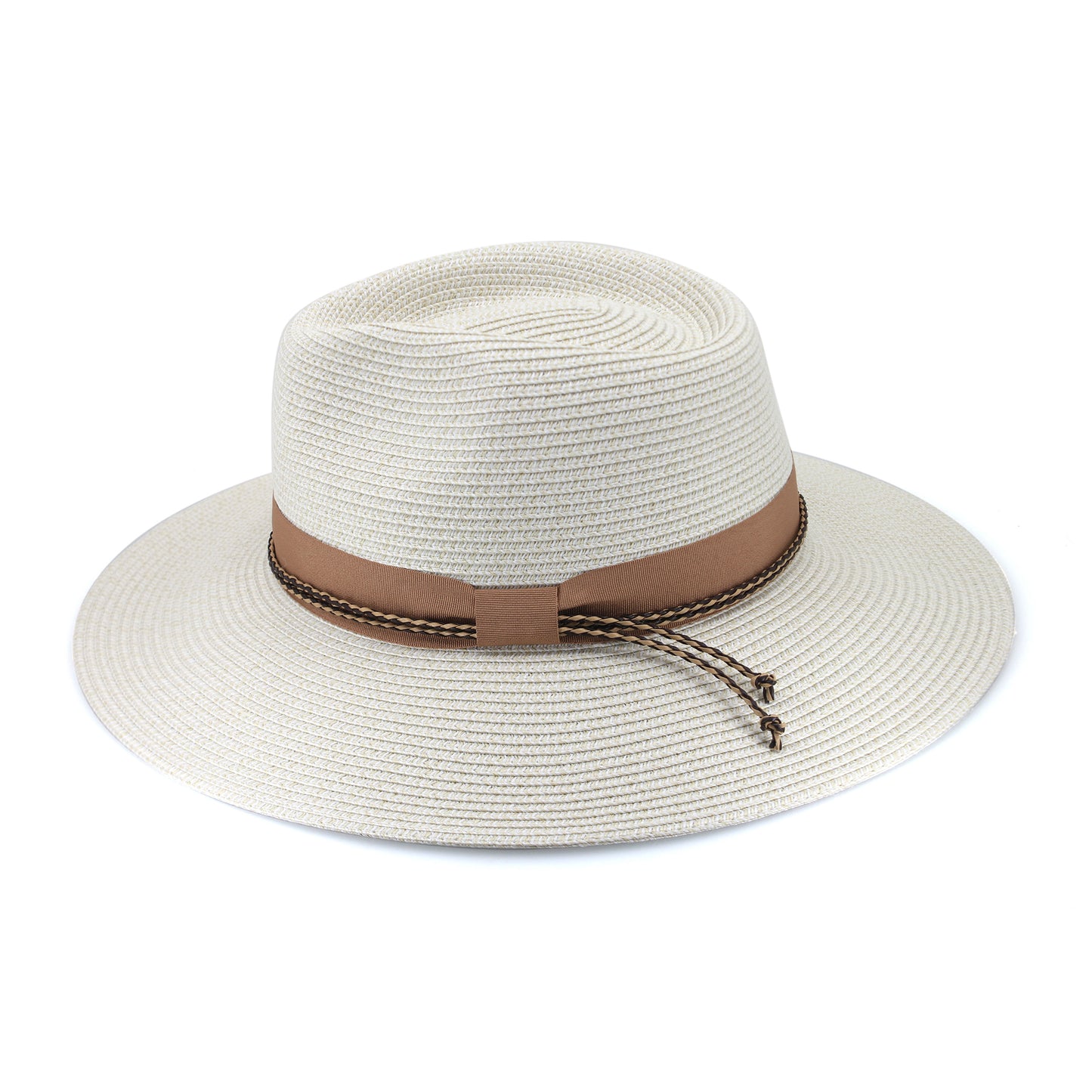 Tina M Bahama Wide Brim Fedora Ivory/Nutmeg | Women's Hats | Gretel Lane