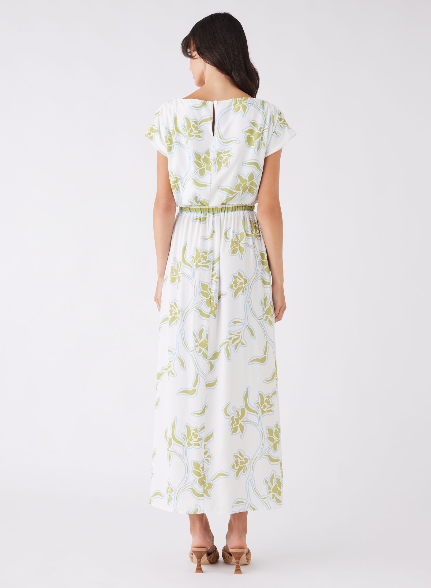 Tranquility Dress (Olive Floral)