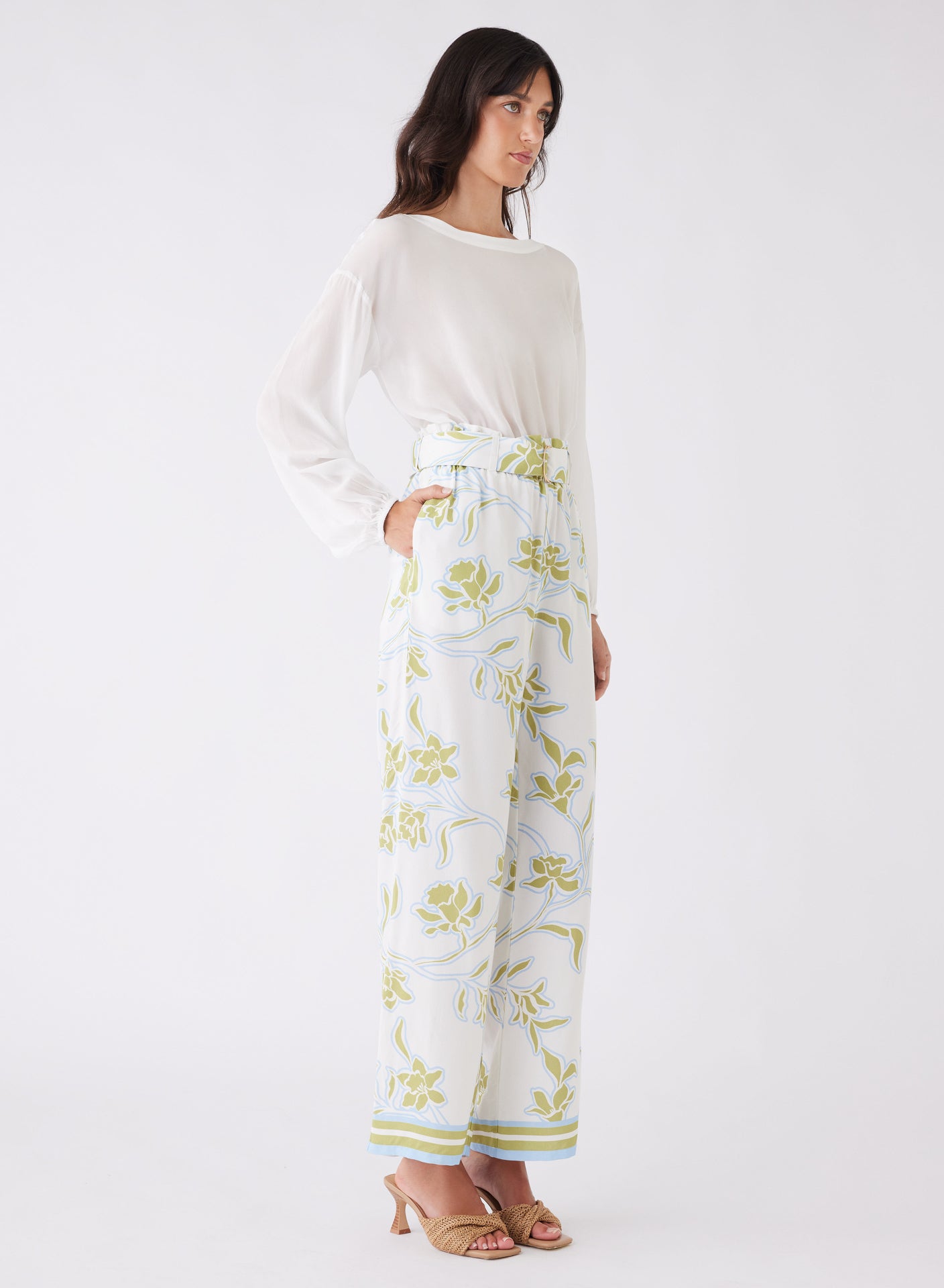 Tranquility Pant (Olive Floral)
