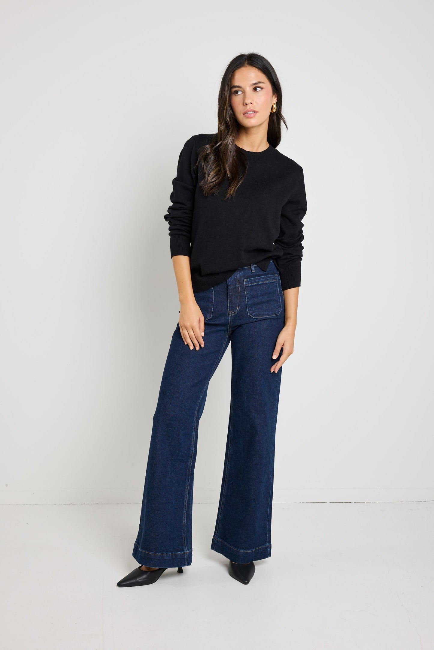 Zoey High Rise Wide Leg Jean (Indigo)