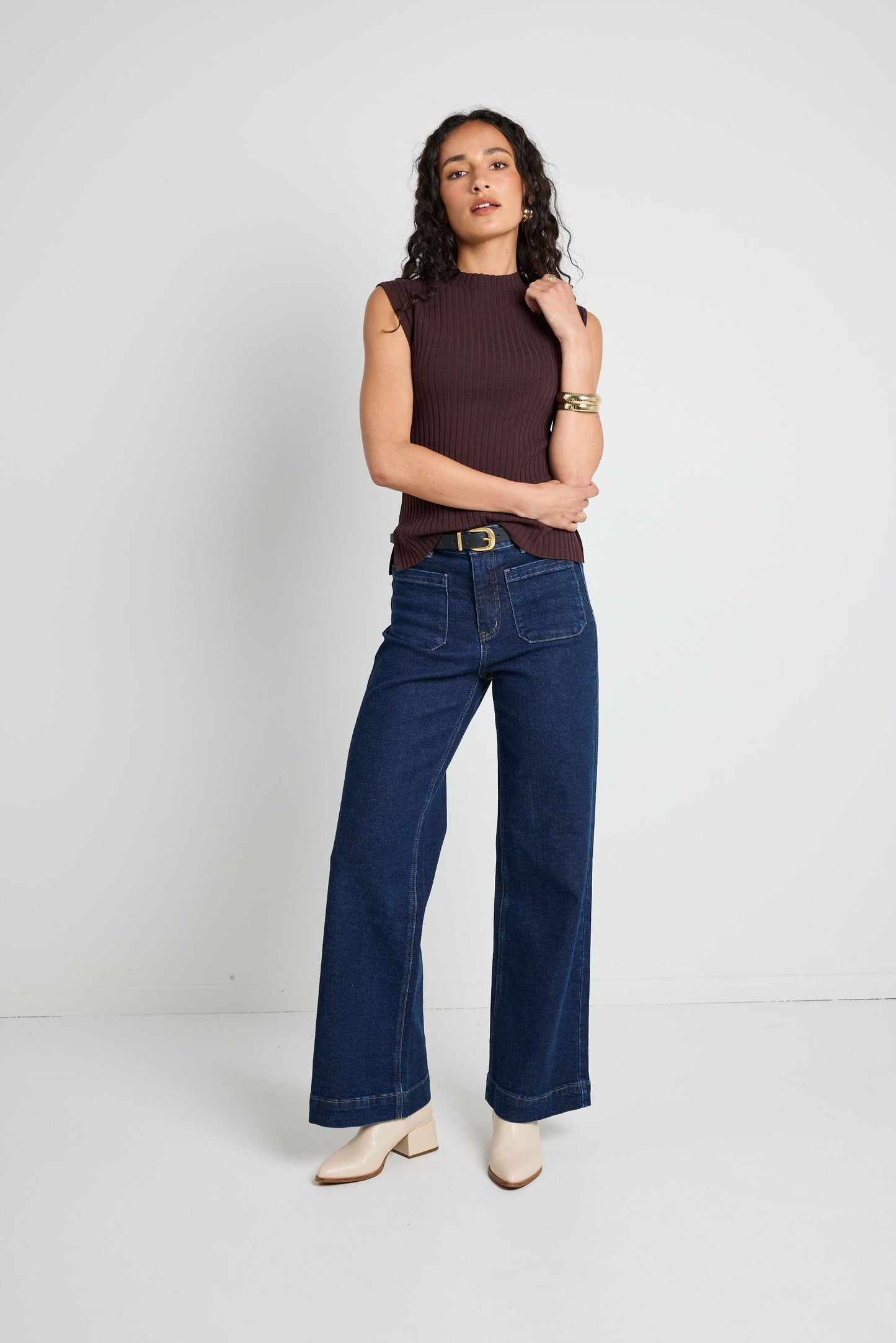 Zoey High Rise Wide Leg Jean (Indigo)