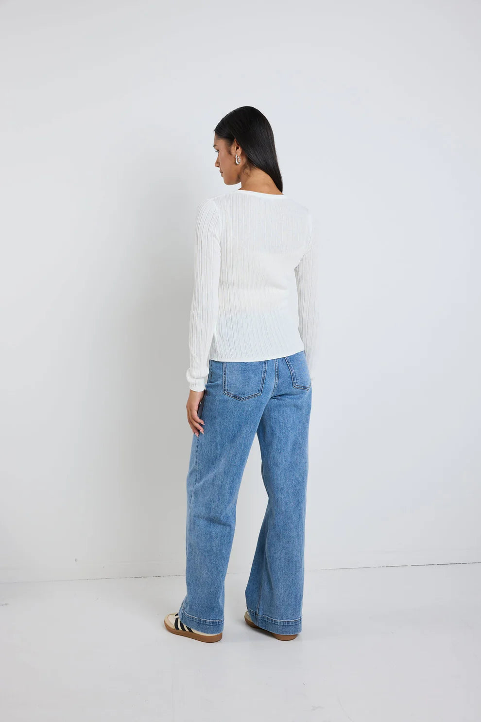 Zoey High Rise Wide Leg Jean (Signature Blue)