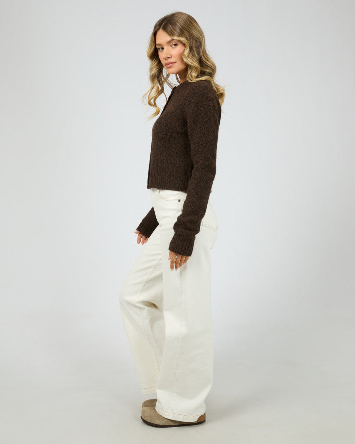 All About Eve women's Brown Knit Bayside Cardigan | Gretel Lane