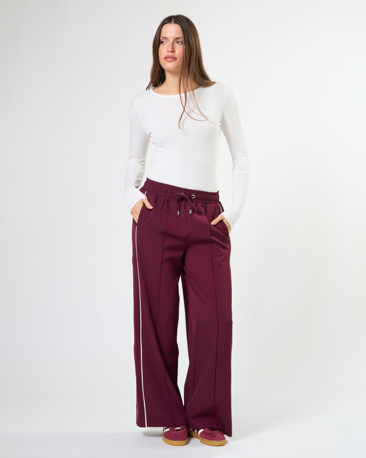 Stella + Gemma Bexley Drawstring Pant in Wine | Women's Clothing | Gretel Lane