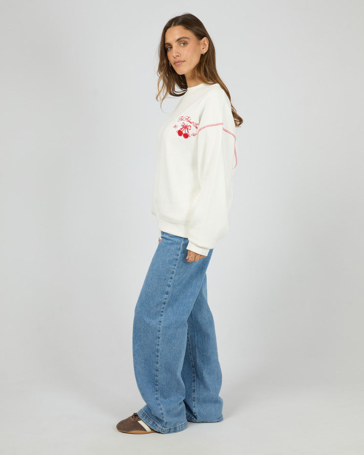 All About Eve Dolce Boxy Cotton Crew Jumper in Vintage White | Women's Clothing | Gretel Lane