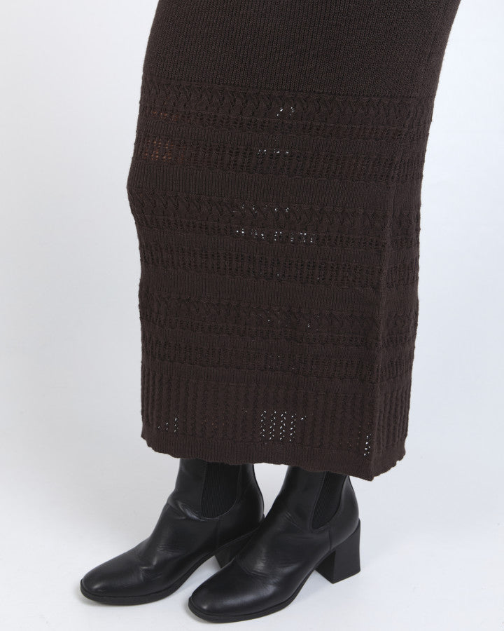 Elka Knit Skirt (Coffee Bean)
