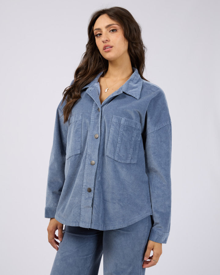 Emma Cord Shacket (Light Blue)