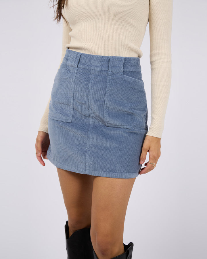 Emma Cord Skirt (Light Blue)