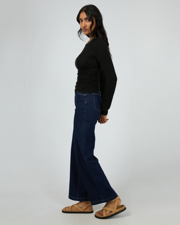 Kylie Long Sleeve Top (Black)