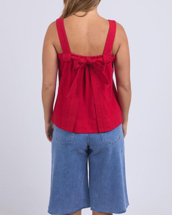 Lourdes Top (Crimson)