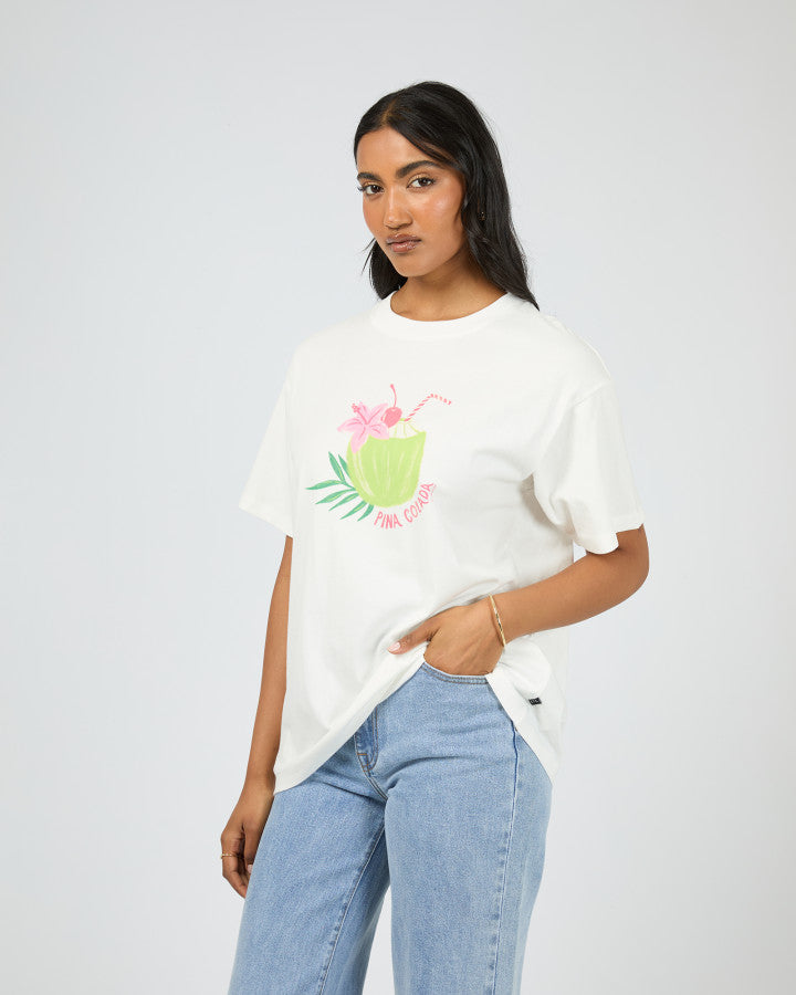 Pina Colada Relaxed Tee (Vintage White)