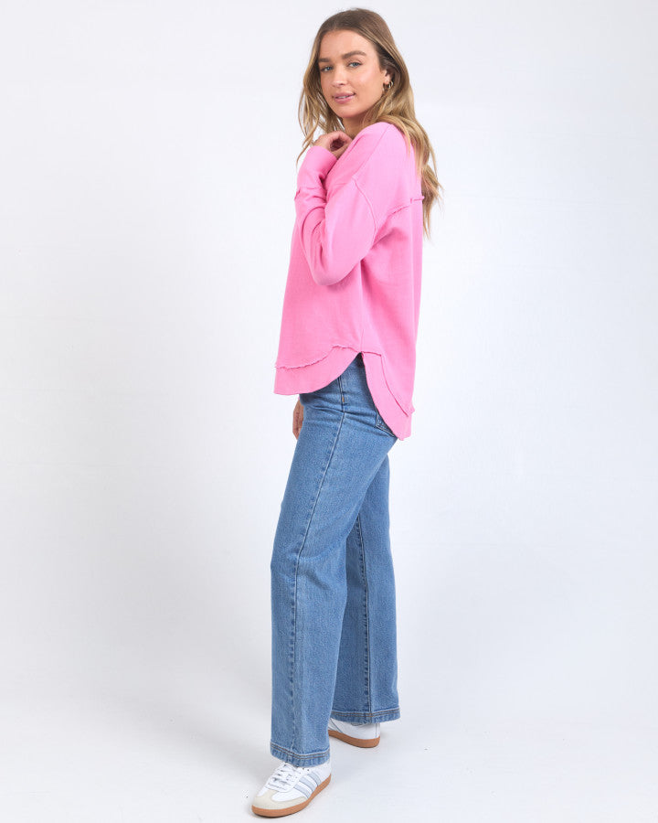 Simplified Metallic Crew (Bubblegum Pink)
