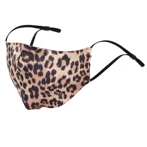 Face Mask - Double Silk (Leopard Tan)