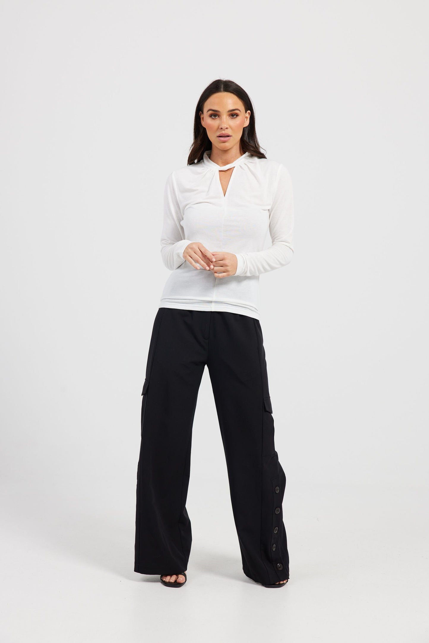 Marnie Long Sleeve Top (Off White Jersey)