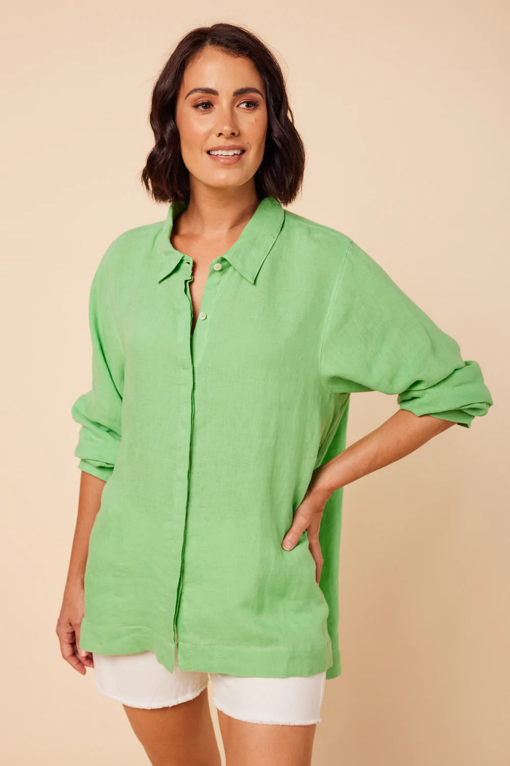 Oversized Boyfriend Shirt (Lime)