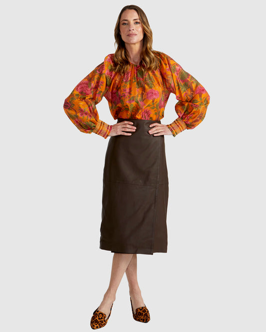 Panama Top (Orange Floral)