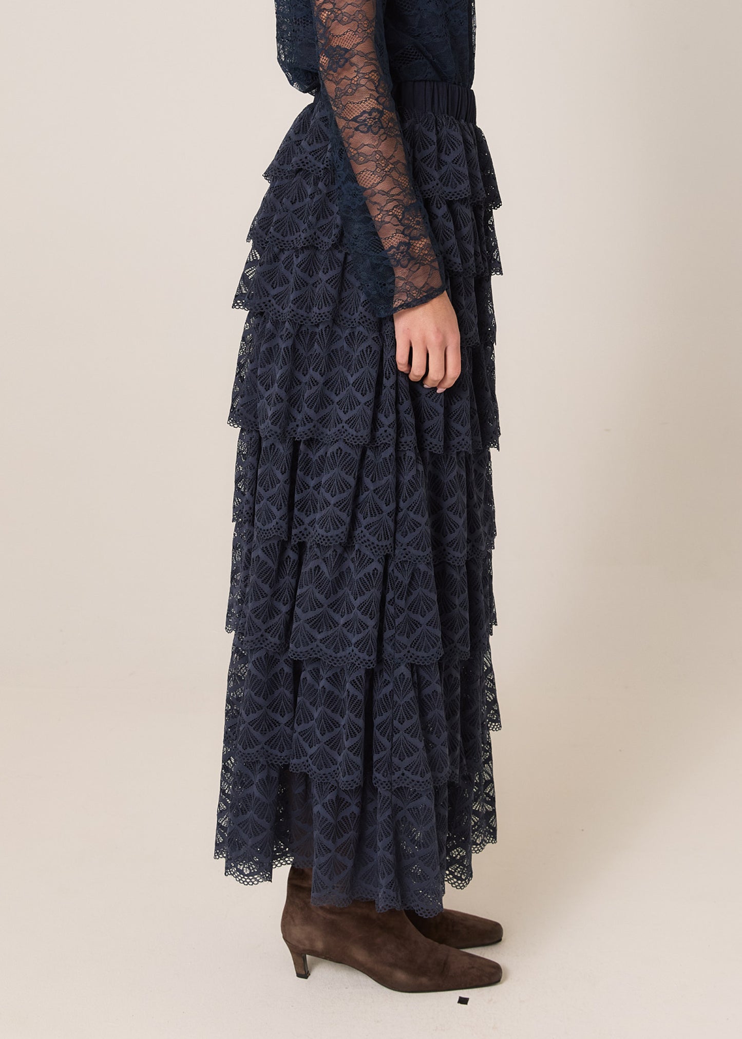 Domino Maxi Skirt (Navy)