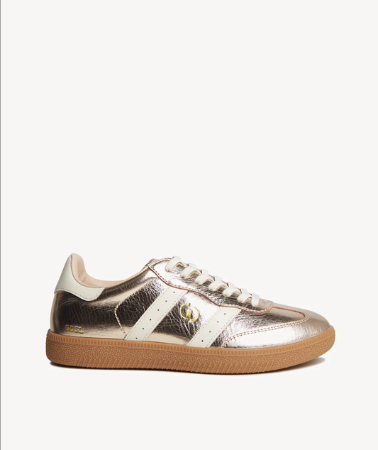GoodSole 2001 Parallel Women's Lace-up Sneaker Rose Gold/Ivory Metallic | Women's Sneakers | Gretel Lane