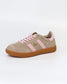 GoodSole 2001 Parallel Women's Sneaker in Tropical Taupe/ Pink Suede | Gretel Lane