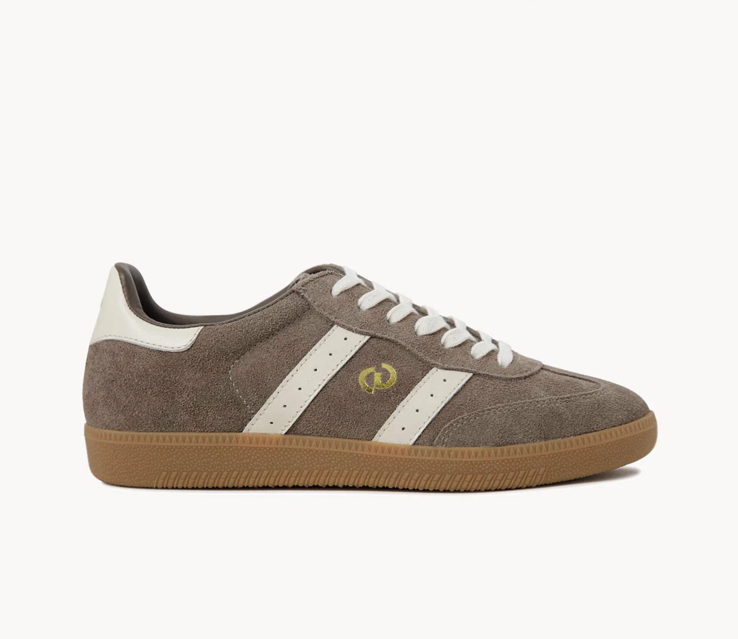 GoodSole 2001 Parallel Women's Suede Sneaker Walnut Brown/Ivory | Women's Footwear | Gretel Lane