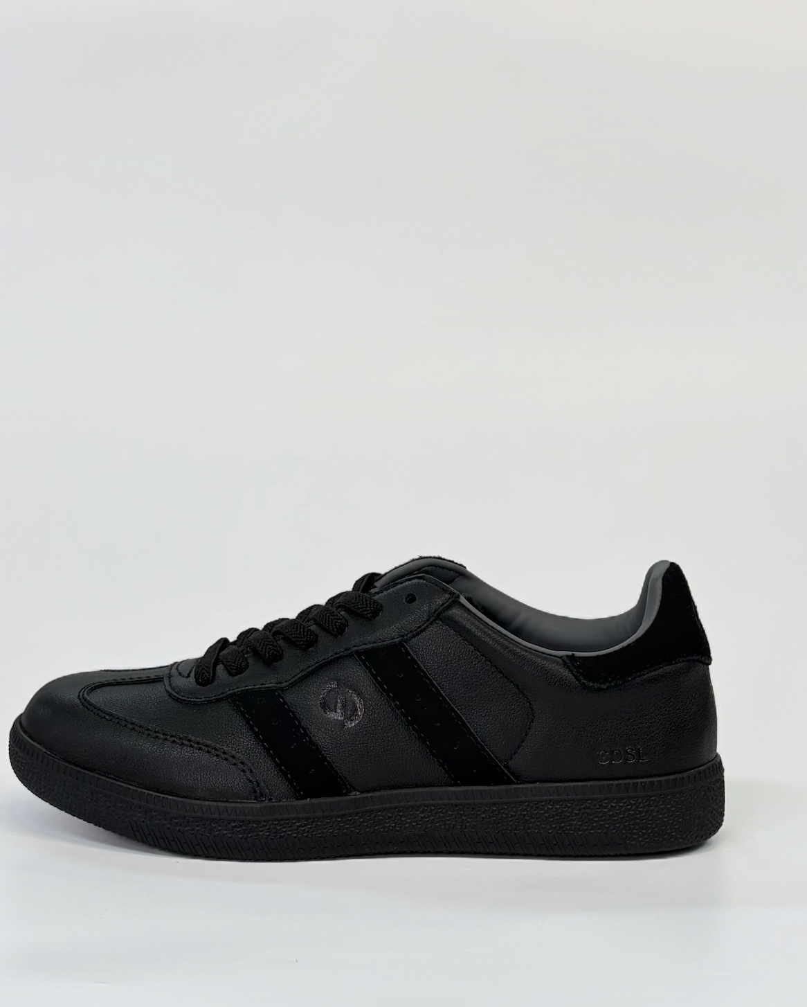 GoodSole 2001 Parallel Leather Slip-On Sneaker Black/Black | Women's Sneakers | Gretel Lane