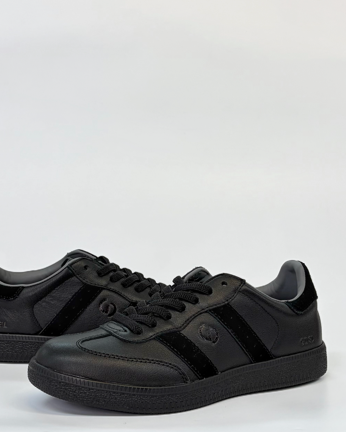 GoodSole 2001 Parallel Leather Slip-On Sneaker Black/Black | Women's Sneakers | Gretel Lane