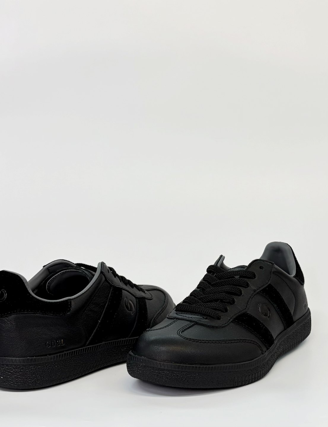 GoodSole 2001 Parallel Leather Slip-On Sneaker Black/Black | Women's Sneakers | Gretel Lane