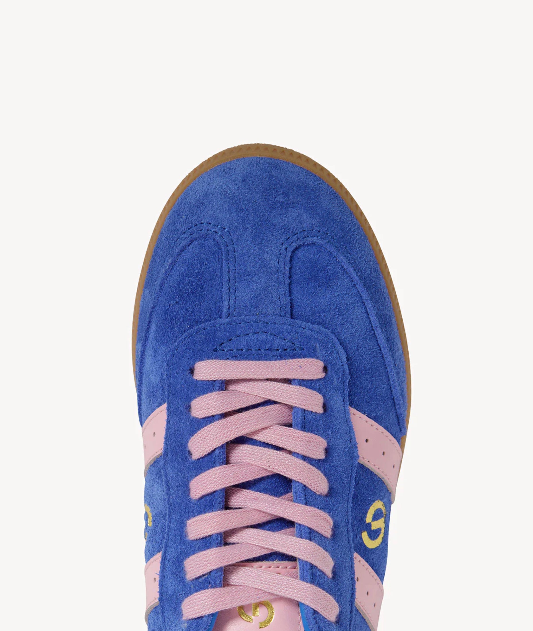 GoodSole 2001 Parallel Suede Sneaker Cobalt Blue and Pink | Women's Shoes | Gretel Lane
