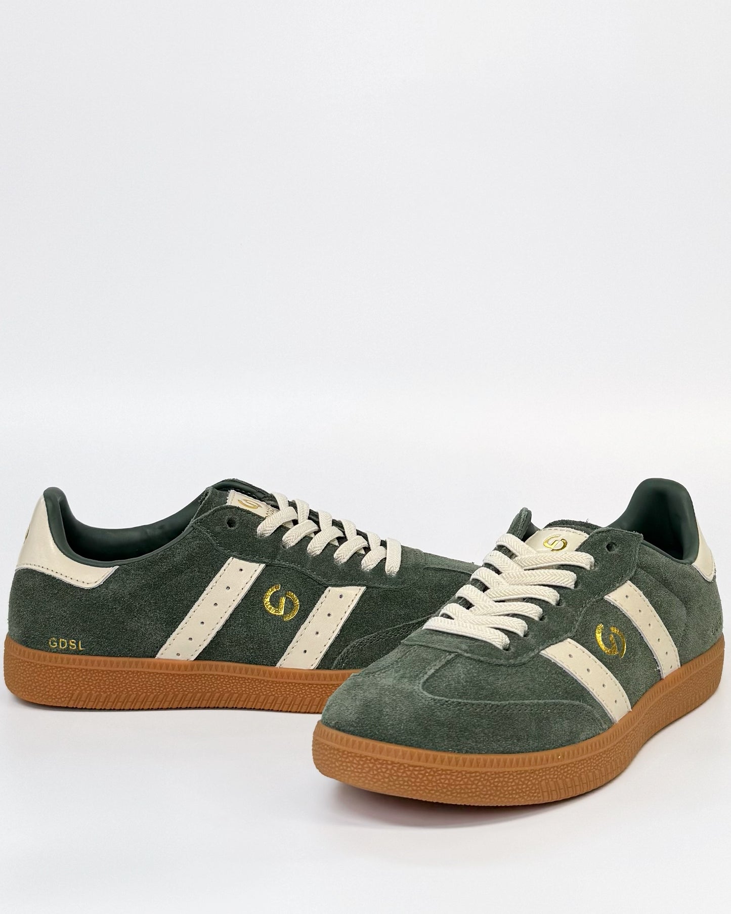 retro stripe sneakers green suede Goodsole