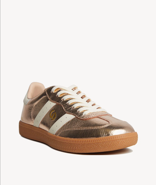 GoodSole 2001 Parallel Women's Lace-up Sneaker Rose Gold/Ivory Metallic | Women's Sneakers | Gretel Lane