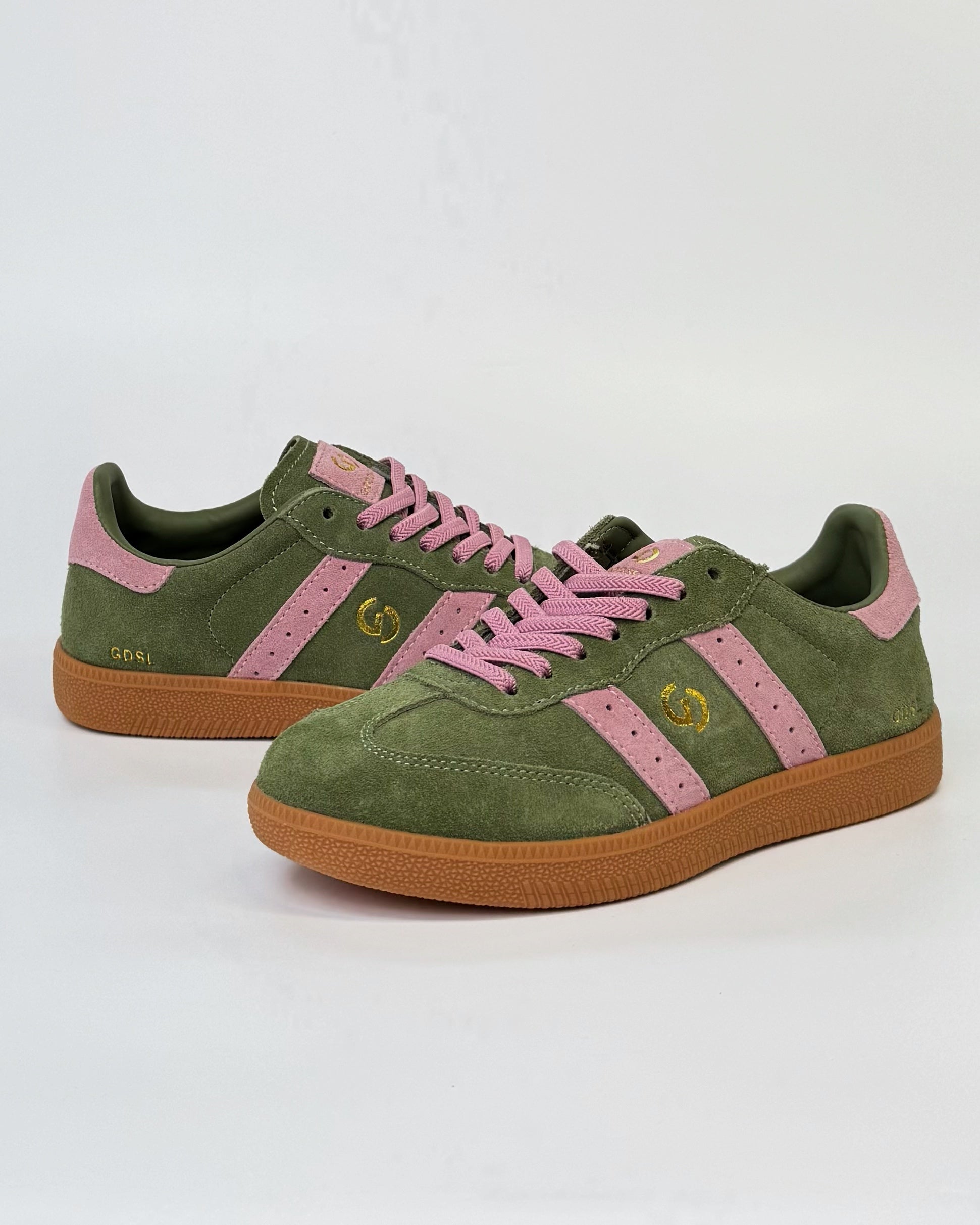 GoodSole 2001 Parallel Women' Sneaker in Sage & Pink Suede | Gretel Lane