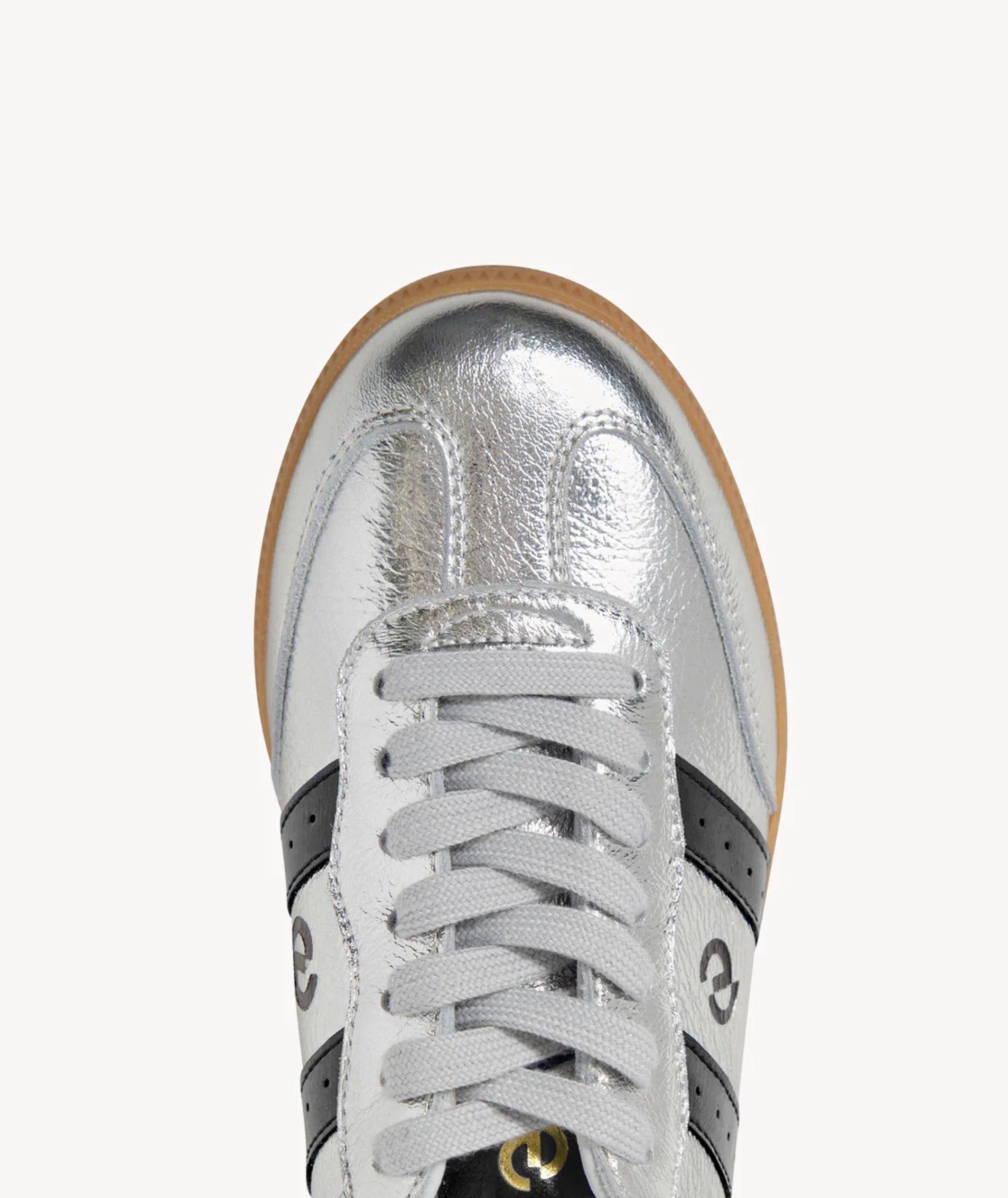 GoodSole 2001 Parallel Women's Lace-up Sneaker Silver/Black Metallic | Women's Sneaker | Gretel Lane