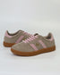GoodSole 2001 Parallel Women's Sneaker in Tropical Taupe/ Pink Suede | Gretel Lane