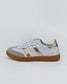 GoodSole 2001 Parallel Women's Sneaker in White/Gold Leather | Gretel Lane