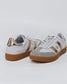 GoodSole 2001 Parallel Women's Sneaker in White/Gold Leather | Gretel Lane
