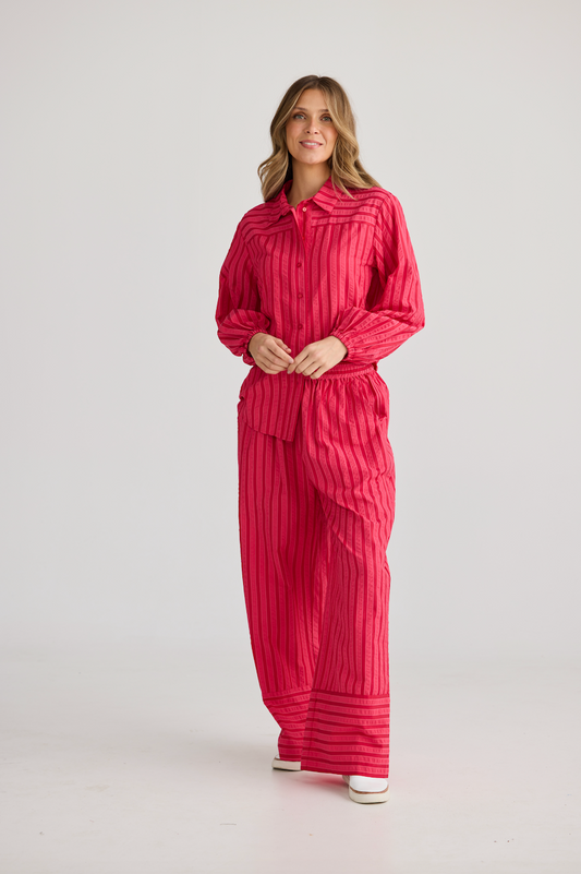 Mariah Pant (Hibiscus Stripe)