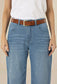 Humidity Women's Classic Tan Leather Belt with Gold Buckle | Gretel Lane