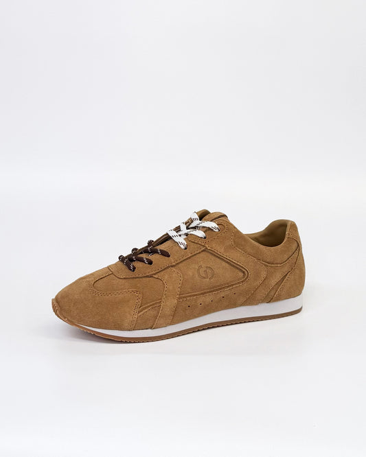 GoodSole Women's Tan Suede 3001 Balance Sneaker | Gretel Lane