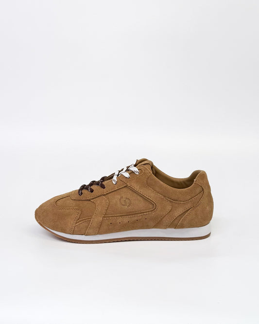 GoodSole Women's Tan Suede 3001 Balance Sneaker | Gretel Lane