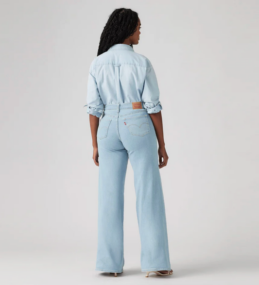 Levi Women's 318 Wide Leg Jeans in Light Blue | Gretel Lane