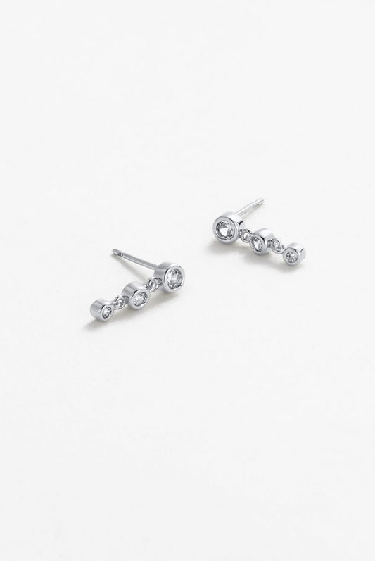 Abby Crystal Earring (Silver)