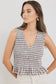 Acceptance Sleeveless Shell Top (Chocolate Gingham)