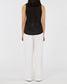 Aceline Linen Jersey Tank (Black)