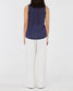 Aceline Linen Jersey Tank (Sea)