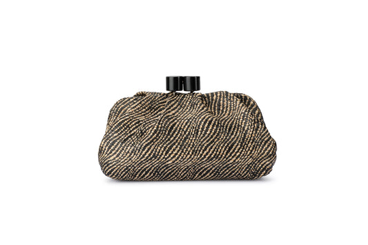 Addison Woven Clutch (Black)