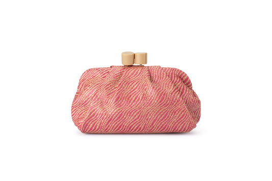 Addison Woven Clutch (Pink)